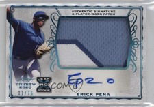 2020 Leaf Trinity Patch Auto Platinum 11/75 Erick Pena #PA-EP1 Patch Auto 1q2