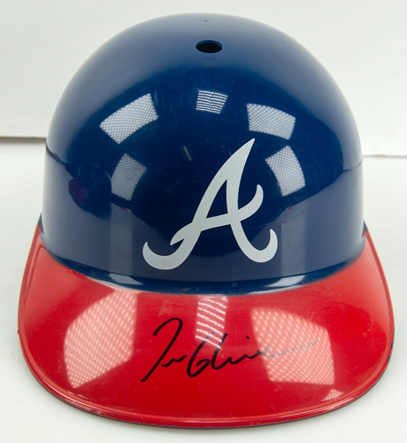 Tom Glavine Autographed Atlanta Braves Baseball Helmet + Extra Full Size Helmet - Picture 2 of 10