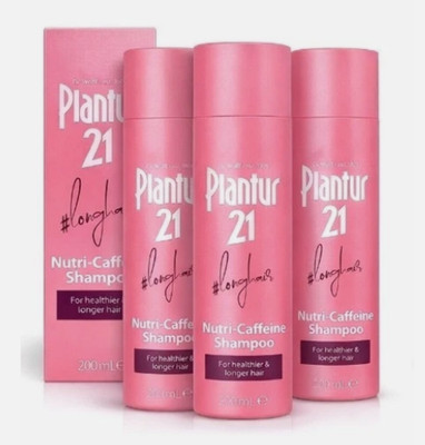 3x Plantur 21#longhair Nutri-Caffeine Women's Long Hair Shampoo with Keratin and