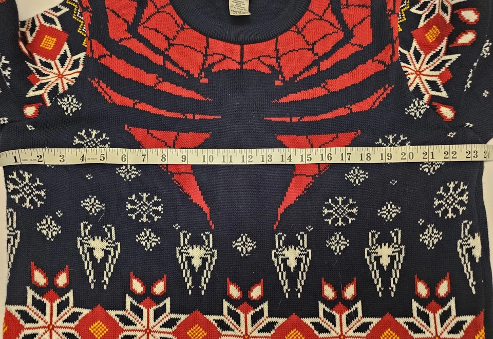 Человек-паук Рождество Xmas джемпер свитер от Merchoid Marvel унисекс мужчин женщин - Изображение 3 из 4
