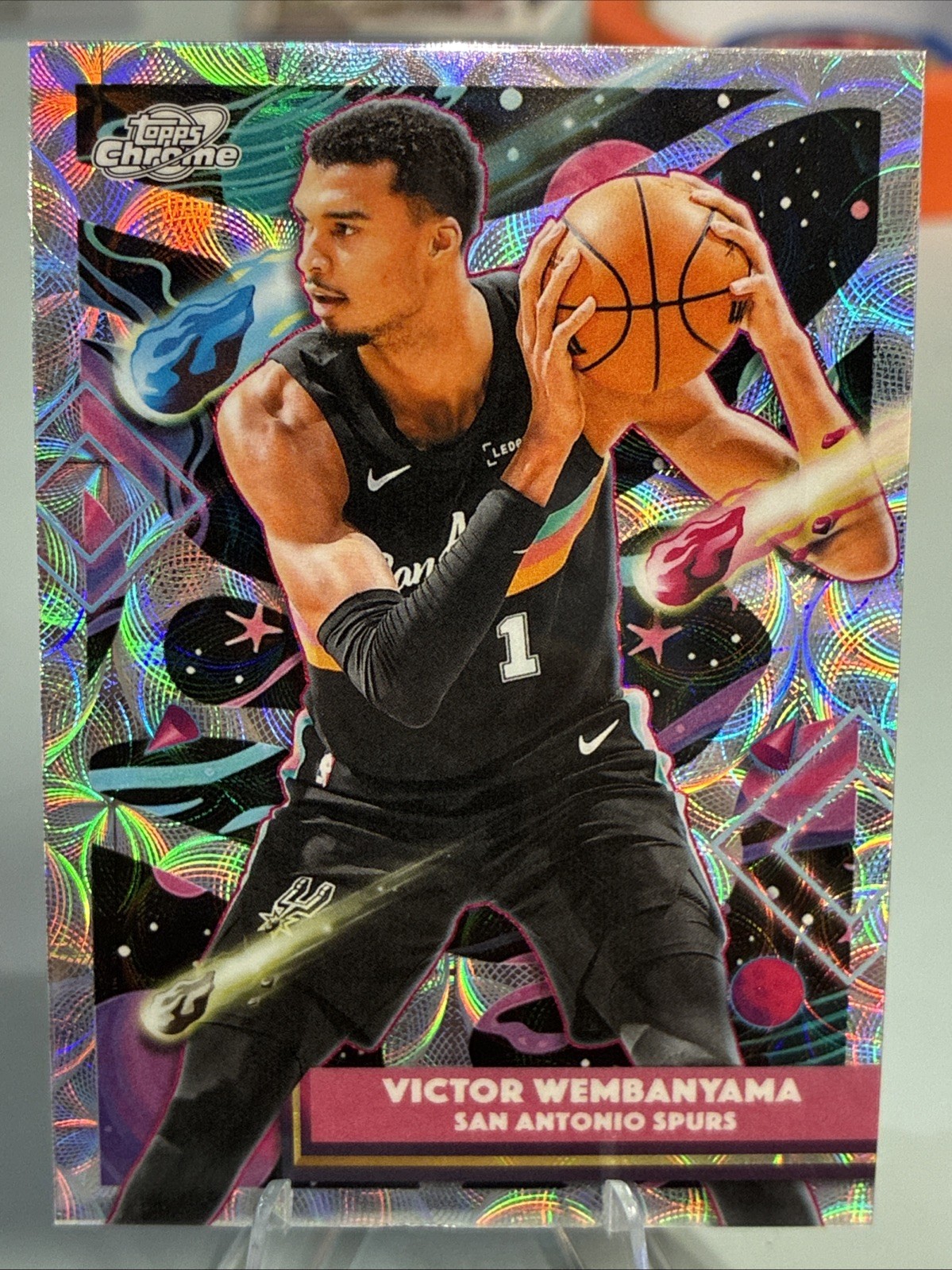 2025-26 Topps Cosmic Chrome Basketball Victor Wembanyama #149 Nucleus Refractor