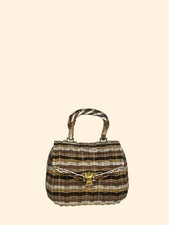 1950s 1969s Vintage Hand Made Wicker Handbag British Hong Kong