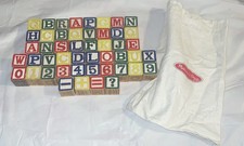 48 Melissa  Doug Colorful Wooden Alphabet  Number Blocks With Storage Bag