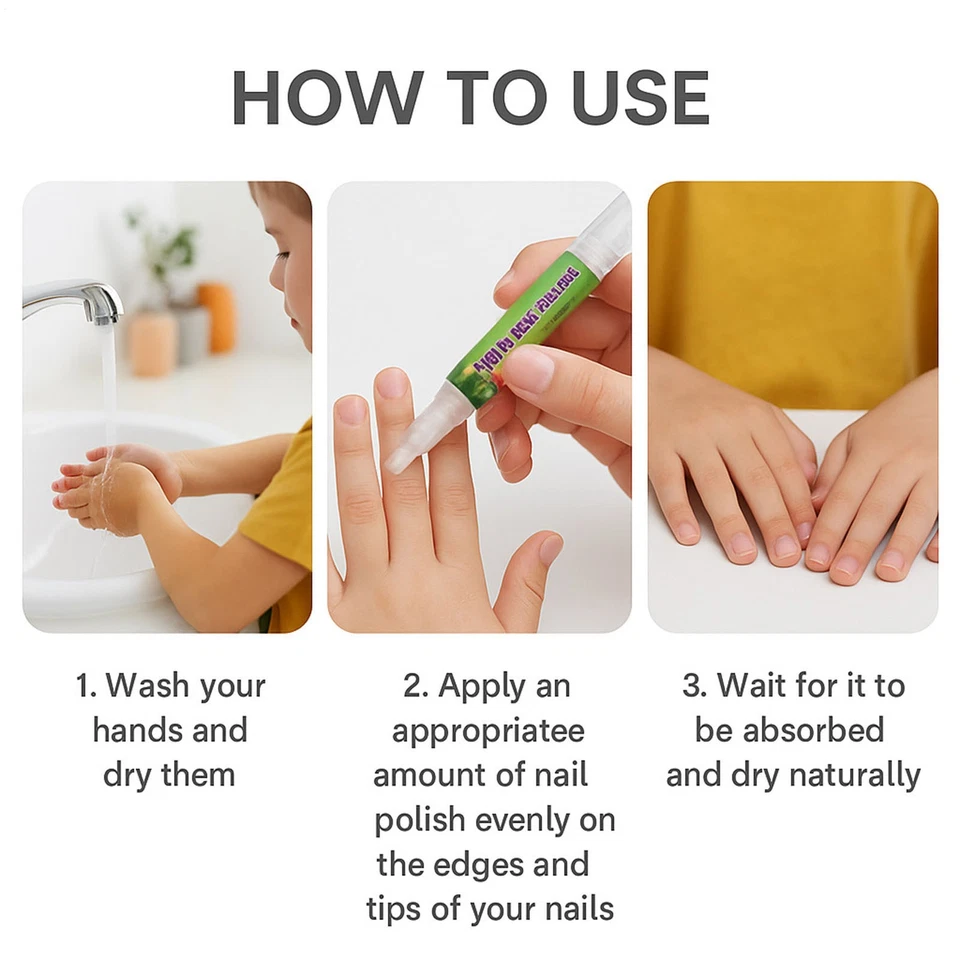 No Bite Nagellack 4ml Stop Finger Beißgewohnheiten Prävention Stift für Kinder - Bild 3 von 4