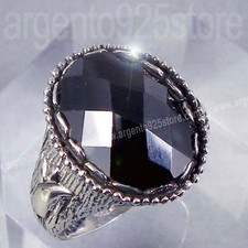 Men's Ring with Black Onyx and 925 Silver | Men's Ring Black Onyx and 925 Silver