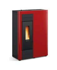 EXTRAFLAME 1294400 VIRNA IDRO.16 BORDEAUX STUFA A PELLET SLIM ERMETICA 15KW LCD