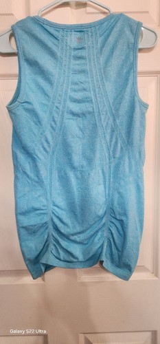 Athleta Tanktop Größe M meliert türkis blau gerafft und ärmellos - Bild 8 von 11