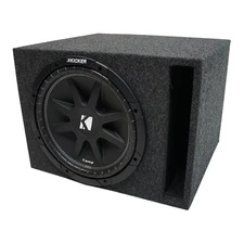 Universal Car Stereo Vented Port Single 10" Kicker Comp C10 Sub Box - 4 Ohm