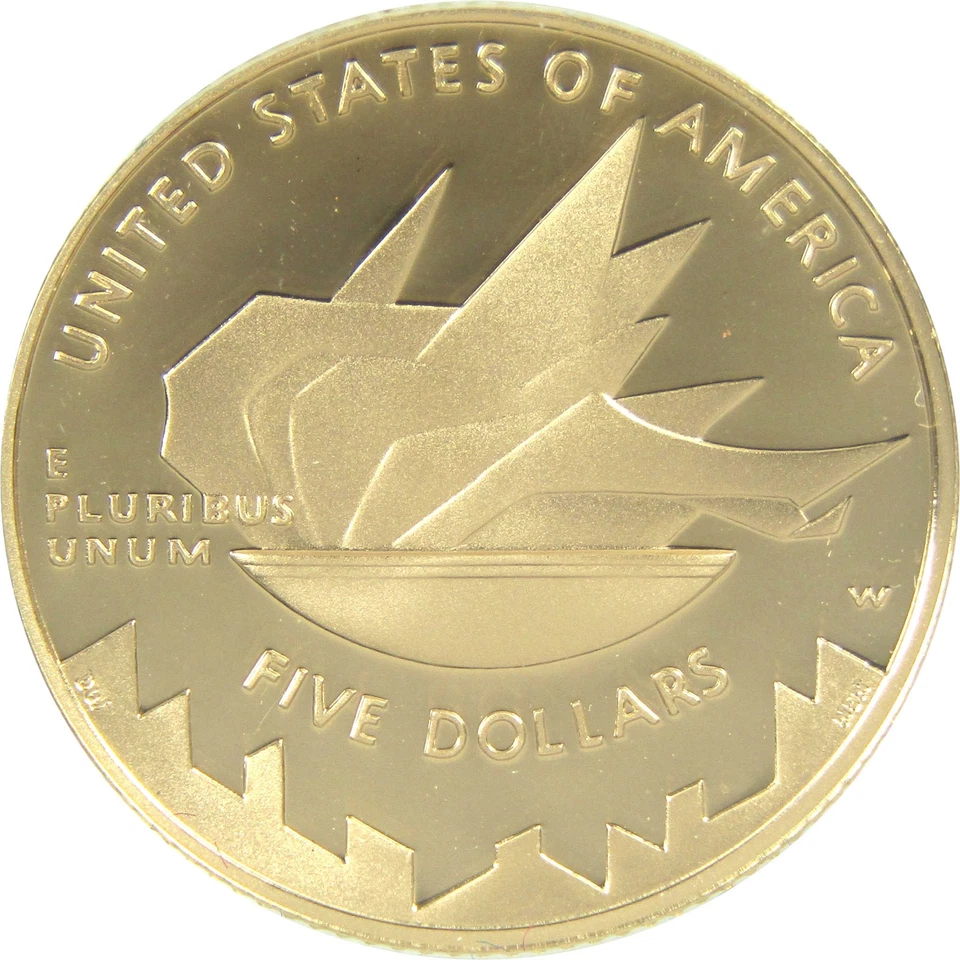 Salt Lake City Olympic Games Commemorative 2002 W Proof Gold $5 Coin - Image 2 of 4