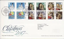 GB Stamps First Day Cover Christmas / Xmas, Madonna, child, Kids comp SHS 2017