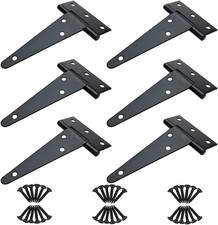 6PCS Heavy Duty T Strap Hinges 4 Inch Rustproof Gate Shed Door Hinges