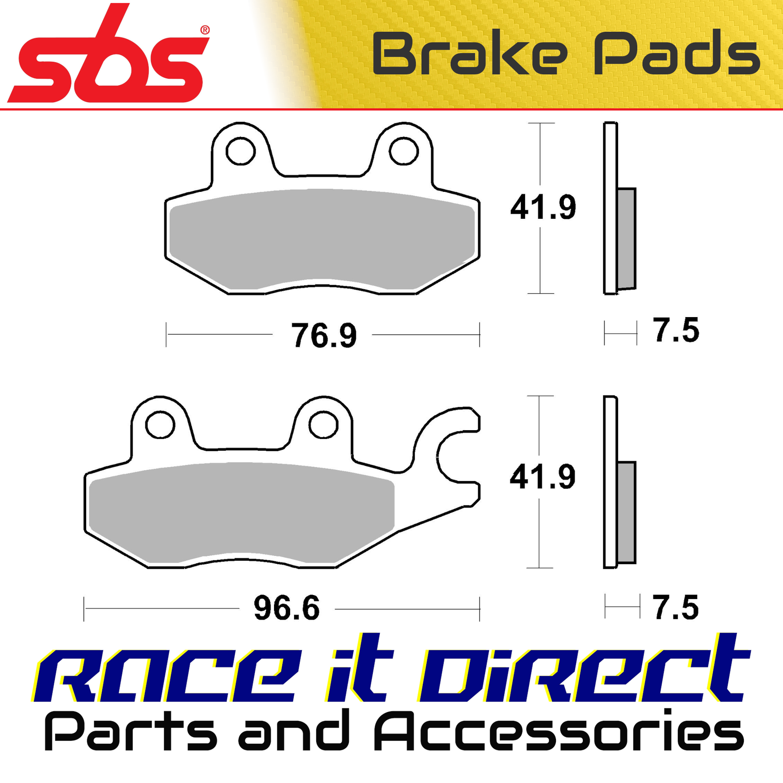 Brake Pads for KAWASAKI ELIMINATOR 500 ABS 2024 Front DS-1 Road Racing SBS