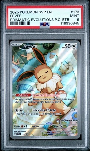 Eevee 173/131 Prismatic Evolutions Pokemon Center Elite Trainer Pokemon PSA 9