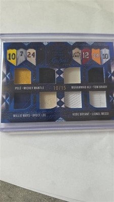 2025 Leaf Kobe Bryant Tom Brady Pele Messi Mantle Ali Mays Lee 8 Patch #10/15