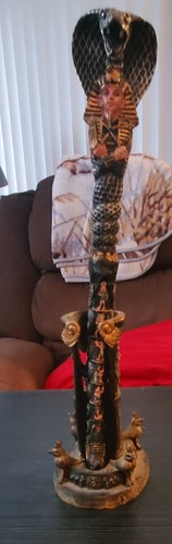 Egyptian Decorative Dagger w/ Sheath, Cobra Figure