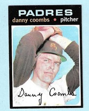 1971 Topps #126 Danny Coombs San Diego Padres Near Mint COMPLETE SETBREAK