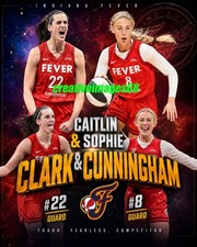 Caitlin Clark,Sophie Cunningham 8x10 Photo WNBA Indiana Fever LENGENDS