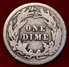 1912 Philadelphia Mint Silver Barber Dime — photo 2