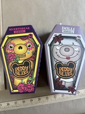 Deddy Bears Muertobear Dolli Lot 2 Small Purple Coffin Plush Toys 6 Halloween