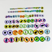 200Pcs Mixed Dragon Glass Eye Cabochon Eyeball for Craft DIY 5 Sizes Wholesale