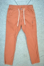 Vuori Pants Men M Rust Orange Ripstop Jogger Drawstring Zip Pockets Outdoor V412