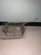 Stainless Steel Deep Fry Basket, Square Wire Mesh Fryer Basket W/ Handle