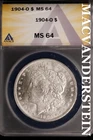 1904-O Morgan Dollar - ANACS MS 64 - Scarce  No Reserve  #SLK653