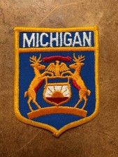 Vintage State of Michigan Seal Patch souvenir embroidered collectible