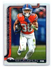 2025 Topps Chrome Jaleel McLaughlin #90 Refractor Denver Broncos