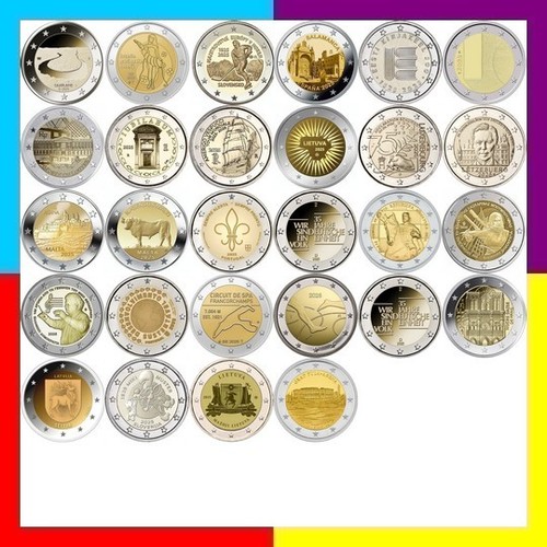 🟨 2 euro Commémorative 2025 : Pièce Nueve : Sélectionnez une Pays: