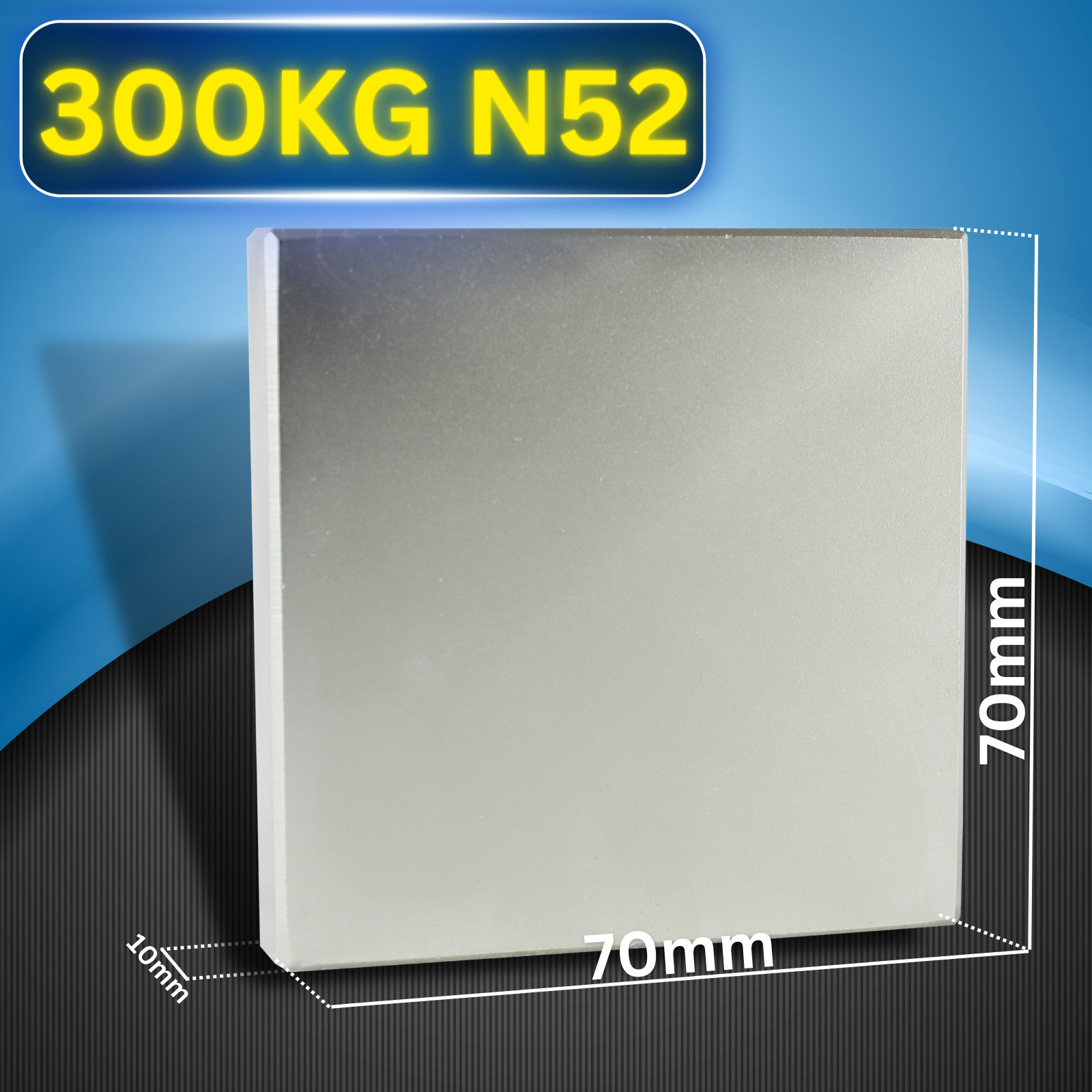 Imanes de Neodimio N52 Extra Fuerte Cuadrado Imán de Neodimio Súper Imanes Hasta 1000KG