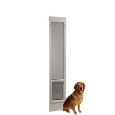 10.5 In. X 15 In. Large White Pet And Dog Patio Door Insert For 77.6 In. To 80.4