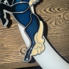 Vintage Faux Stained Glass Unicorn Suncatcher Ornament Black/Blue Translucent — photo 7