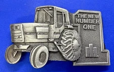 International Harvester The New Number One Tractor Silver Tone Belt Buckle