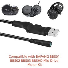 USB Programming Cable for BAFANG BBS01 BBS02 BBS03 BBSHD Mid Drive Motor Kit