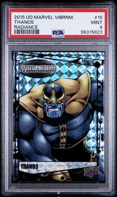 2015 UD Marvel Vibranium Radiance /50 #15 Thanos PSA 9   VHTF   POP 2/2^