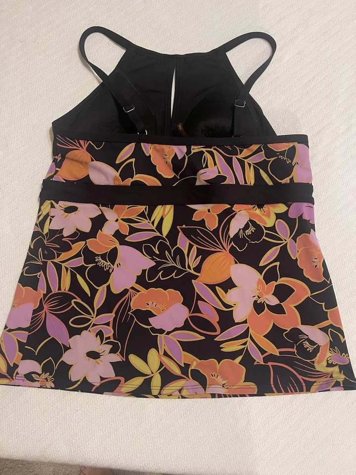 Lands End Resort Modest Empire Tankini Top de Natación Acolchado Juego de 3 Piezas 16L Foto 3 de 4