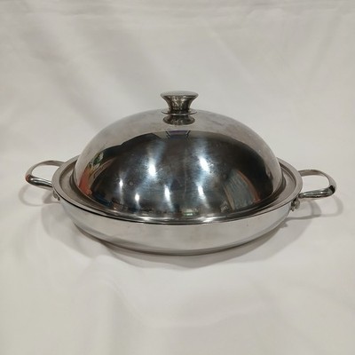 Wolfgang Puck Bistro Collection 13'' Braising Pan Stainless Steel w/ Lid READ