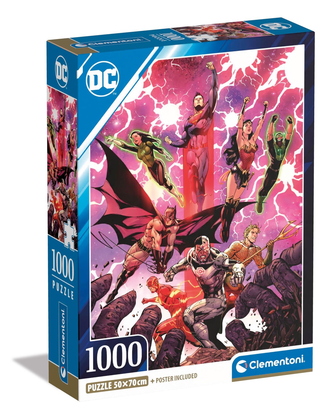 Пазл Clementoni 39853 Dc Comics 1000 деталей-Постер в комплекте Пазл для взрослых 5490₽