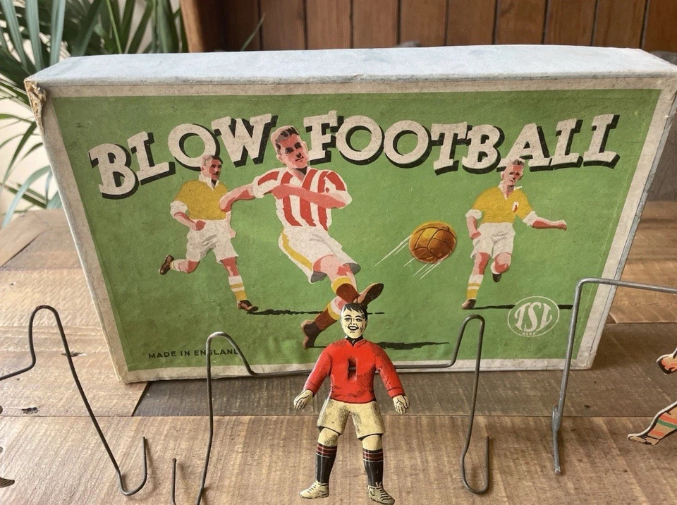 Vintage Blow Football Table Game by TSL England with Box & Accessories - Image 3 of 4
