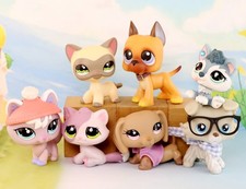 Cute LPS Toy for Girl Pet Figure Collectible Animal Kid LPS Dog and Cat Gift