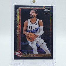 2025-26 Topps Chrome TRAE YOUNG True Black Wave #d /10 !! #5 🏀
