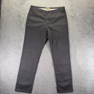 Camel Active Pant Mens 36x32 Gray Chino Straight Preppy Career Office Business