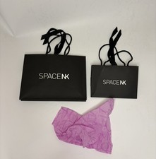 2x SPACE NK Black Beauty Empty Gift Bag + Tissue Christmas Gift Small Mini