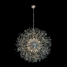 Luxe Starburst Chrome Crystal Chandelier 32"