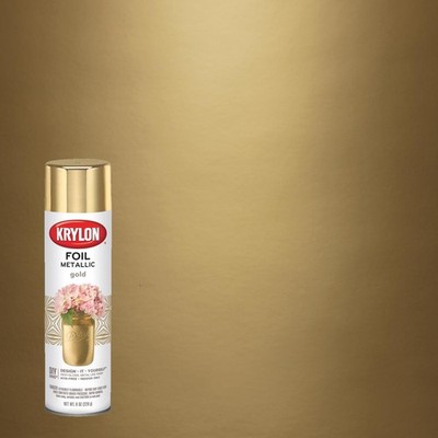 Krylon Fast Dry Resembles Actual Plating Gold Foil Premium Metallic Spray Paint