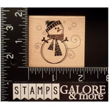 Inkadinkado Rubber Stamps 96095J CHRISTMAS WINTER SNOWMAN STITCHED SWIRLS T33
