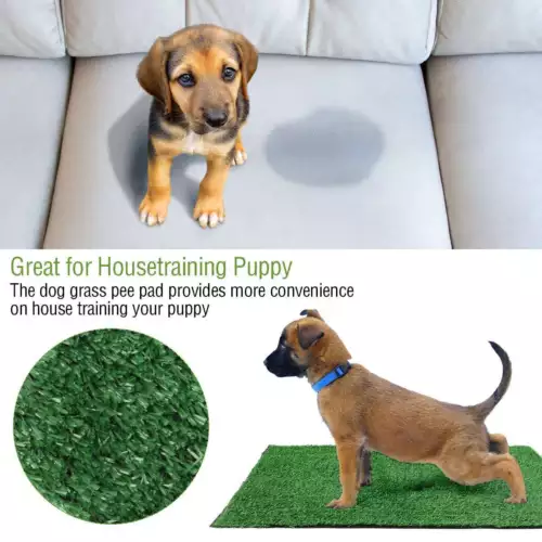 Pet Potty Trainer Grass Mat Dog Puppy Training Pee Poop Pad for Indoor Toilet - Picture 9 of 18