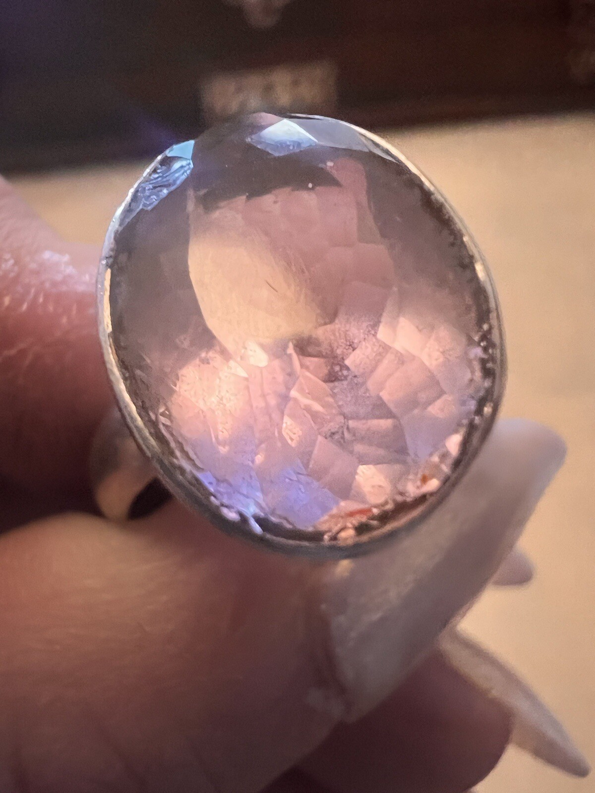 Beautiful Large Amethyst Solid Silver Ring 925 - image 18