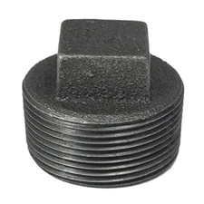 2-1/2" BLACK MALLEABLE IRON PLUG fitting pipe npt